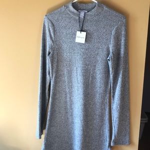 NWT REVAMPED Light Grey Very Long Sweater Size XL
